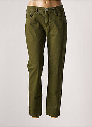 Pantalon 7/8 țesătură poplin mărime normală verde JENSEN femeie