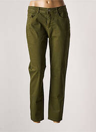 Pantalon 7/8 țesătură poplin mărime normală verde JENSEN femme