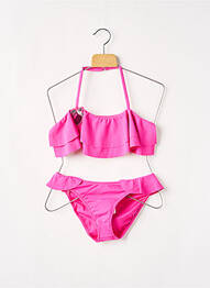 Costum de baie din două piese efect material satinat roz MAYORAL fată