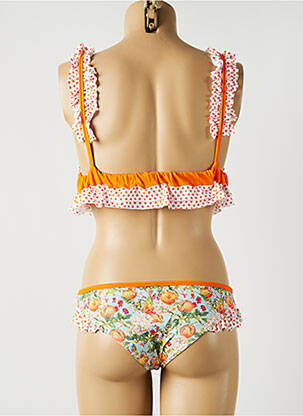 Costum de baie din două piese elasticitate top sutien modelat portocalie KITESS femeie