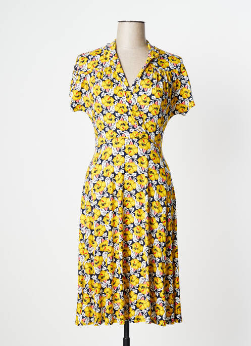 Rochie midi galben BLUTSGESCHWISTER femeie