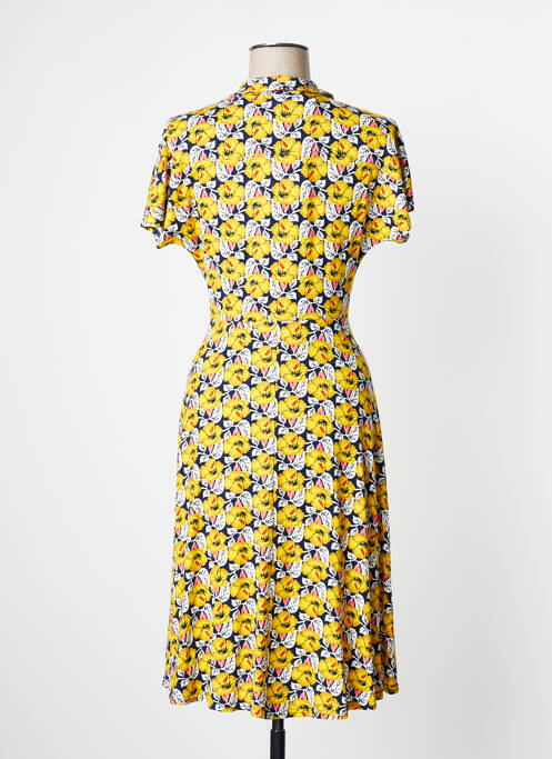 Rochie midi galben BLUTSGESCHWISTER femeie