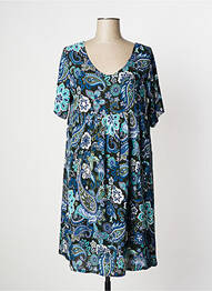 Rochie midi imprimeu floral mâneci scurte albastru AGATHE & LOUISE femme