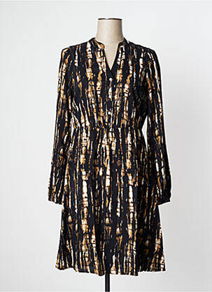 Rochie midi mâneci lungi mâneci lungi negru ICHI femeie