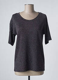 Top elasticitate mâneci scurte negru ICHI femme