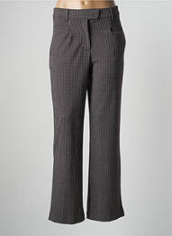 Pantalon drept talie cu cleme mărime normală negru ICHI femeie