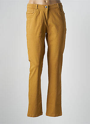 Pantalon slim țesătură poplin mărime normală galben AGATHE & LOUISE femeie