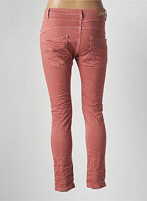 Pantalon slim țesătură poplin mărime normală roșu PLEASE femeie