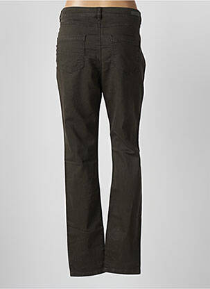 Pantalon chino țesătură poplin mărime normală verde GEISHA femeie