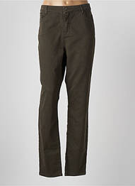Pantalon chino țesătură poplin mărime normală verde GEISHA femme