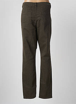 Pantalon chino țesătură poplin mărime normală verde GEISHA femeie