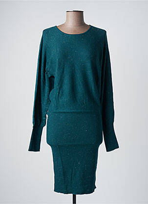 Rochie midi mâneci lungi mâneci lungi verde CAMAIEU femeie