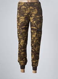 Pantalon cargo talie elastică mărime normală verde HEAVEN MAY femme