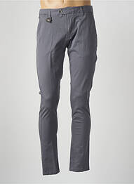 Pantalon chino țesătură poplin mărime normală gri DAN JOHN homme