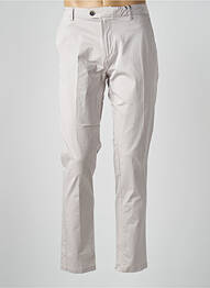 Pantalon chino țesătură poplin mărime normală alb DAN JOHN homme