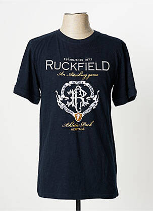 Tricou broderie mâneci scurte albastru RUCKFIELD bărbat