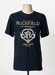 Tricou broderie mâneci scurte albastru RUCKFIELD homme
