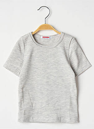 Tricou elasticitate mâneci scurte gri DAMART copil