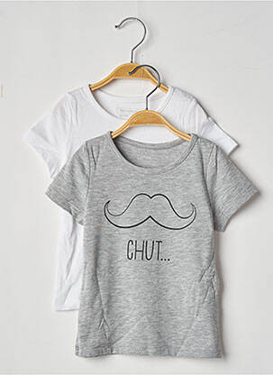 Tricou elasticitate mâneci scurte gri DAMART copil