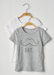 Tricou elasticitate mâneci scurte gri DAMART copil