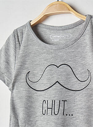 Tricou elasticitate mâneci scurte gri DAMART copil