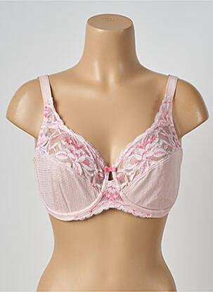 Sutien efect material satinat sutien cupe întregi cu decolteu înalt roz M&S COLLECTION femeie
