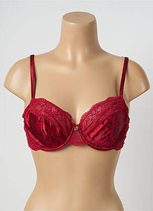 Sutien efect material satinat sutien cupe întregi cu decolteu înalt roșu M&S COLLECTION femeie