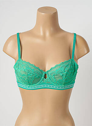 Sutien efect material satinat sutien cupe întregi cu decolteu înalt verde M&S COLLECTION femeie