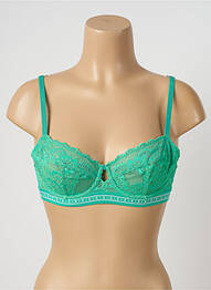 Sutien efect material satinat sutien cupe întregi cu decolteu înalt verde M&S COLLECTION femme