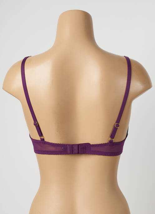 Sutien efect material satinat sutien cupe întregi cu decolteu înalt violet M&S COLLECTION femme