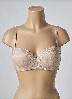 Sutien efect material satinat top sutien modelat culoare piersică MARKS AND SPENCER femeie