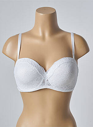 Sutien efect material satinat top sutien modelat alb MARKS AND SPENCER femeie