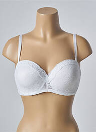 Sutien efect material satinat top sutien modelat alb MARKS AND SPENCER femme