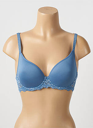 Sutien efect material satinat top sutien modelat albastru SIMONE PERELE femeie