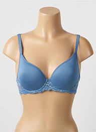 Sutien efect material satinat top sutien modelat albastru SIMONE PERELE femme
