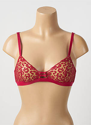 Sutien efect material satinat top triunghiuri roz SIMONE X SIMONE PÉRÈLE femeie