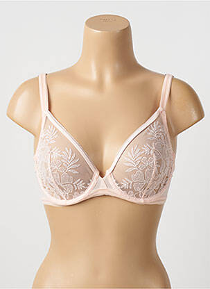 Sutien broderie sutien cupe întregi cu decolteu înalt roz SIMONE X SIMONE PÉRÈLE femeie