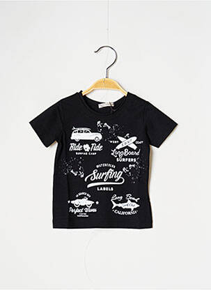 Tricou croială cambrată mâneci scurte negru J.O MILANO fată