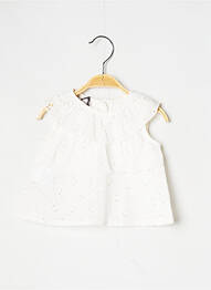 Bluză broderie engleză mâneci scurte alb J.O MILANO fille