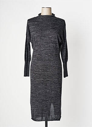 Rochie midi mâneci lungi mâneci lungi gri TIMEOUT femeie