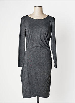 Rochie midi mâneci lungi mâneci lungi gri TIMEOUT femeie