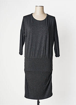 Rochie midi mâneci 3/4 mâneci 3/4 negru TIMEOUT femeie