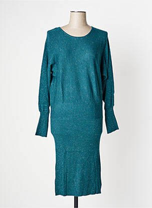 Rochie midi mâneci lungi mâneci lungi verde CAMAIEU femeie