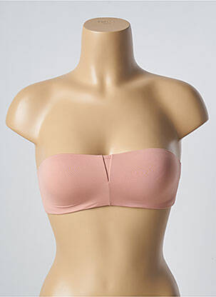 Sutien efect material satinat top bentiță roz PASSIONATA femeie