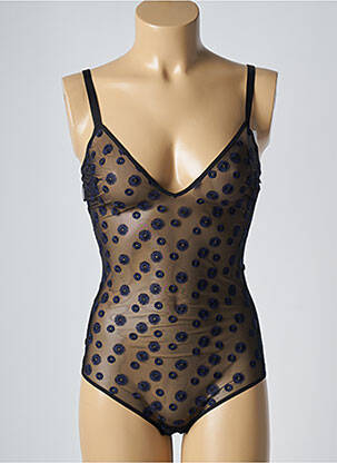Body de lenjerie efect material satinat negru SIMONE PERELE femeie