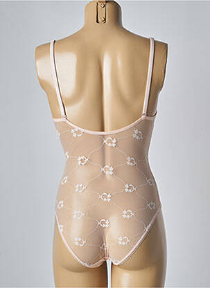 Body de lenjerie efect material satinat roz SIMONE PERELE femeie