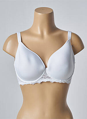 Sutien efect material satinat top sutien modelat alb SIMONE PERELE femeie