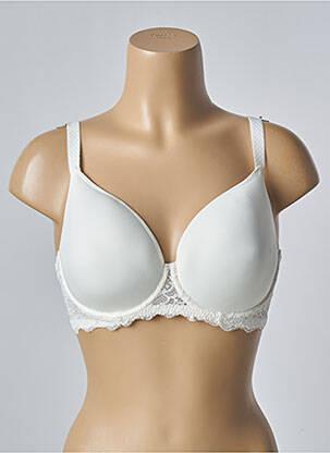 Sutien efect material satinat top sutien modelat alb SIMONE PERELE femeie