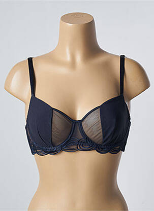 Sutien broderie sutien cupe întregi cu decolteu înalt albastru SIMONE PERELE femeie