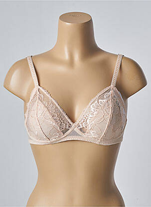 Sutien efect material satinat sutien cupe întregi cu decolteu înalt roz SIMONE PERELE femeie